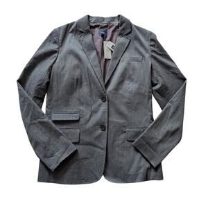 GAP Classic 2 Button Women's Gray wool blend blazer, NWT, size 12